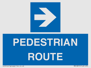 PEDESTRIAN ROUTE - right arrow